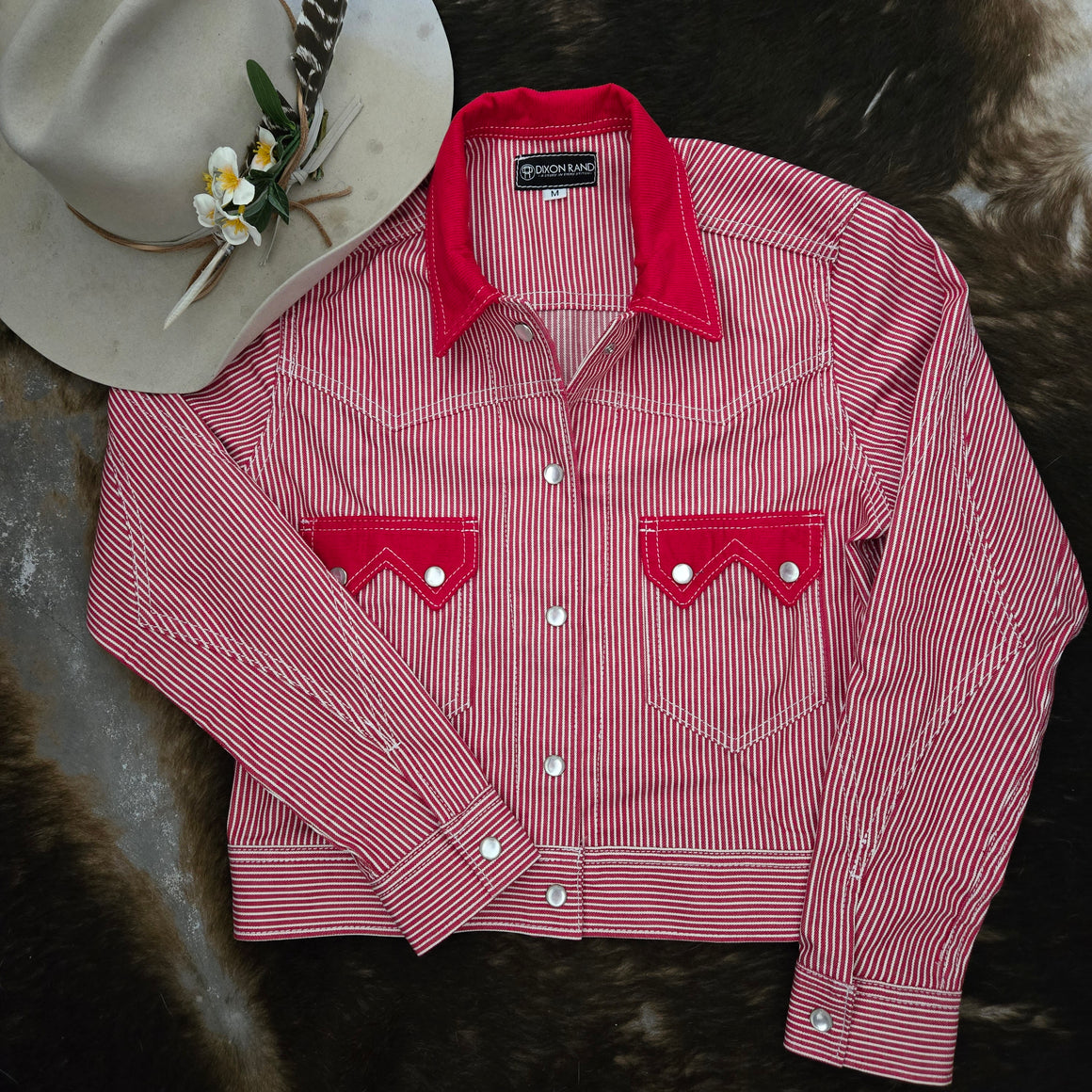 Queen Of Spades- Women's Red Stripe Jacket