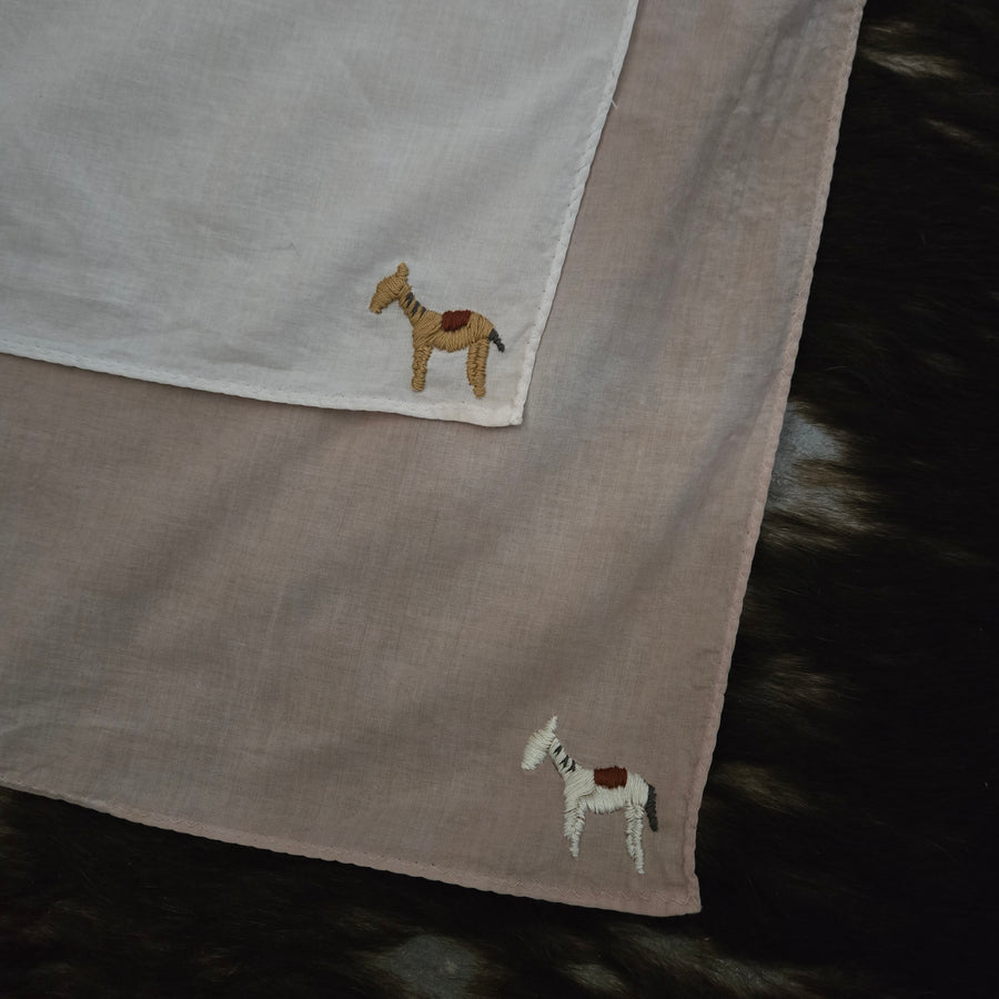 Bandana- Hand Embroidered Pony