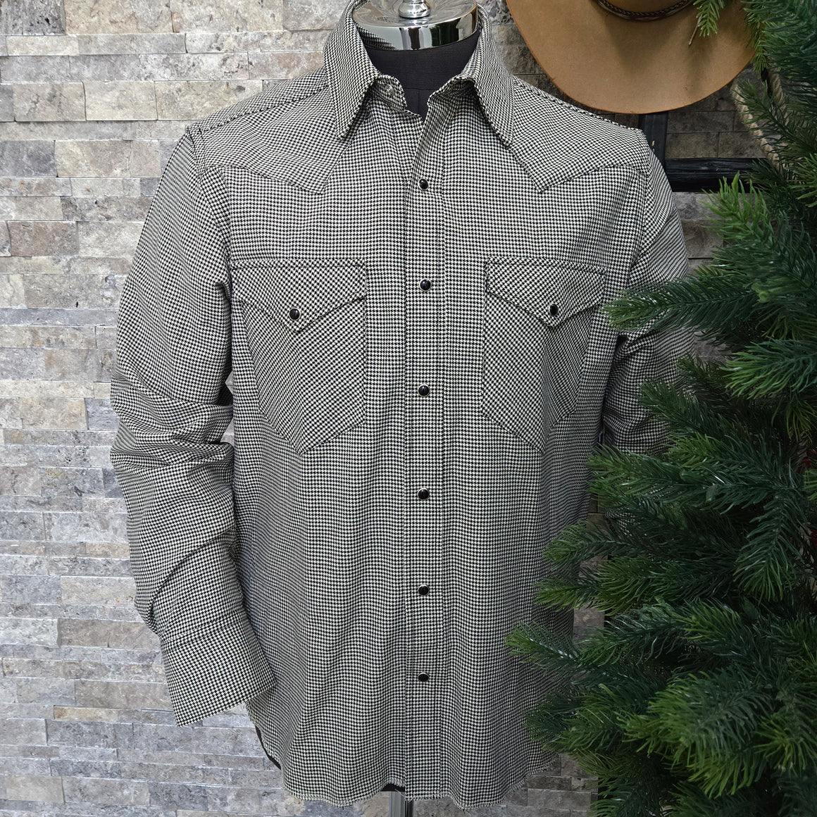 The Stockman- Men's Houndstooth Western Shirt