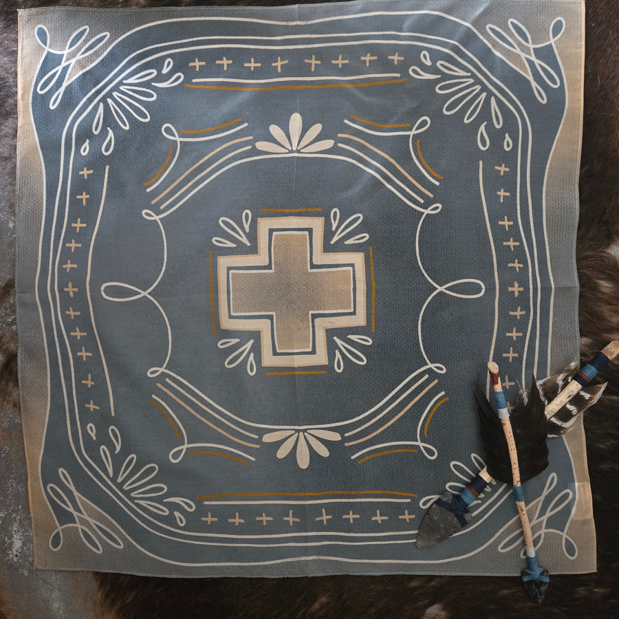 Bandana- Bootstitch Corners Silk