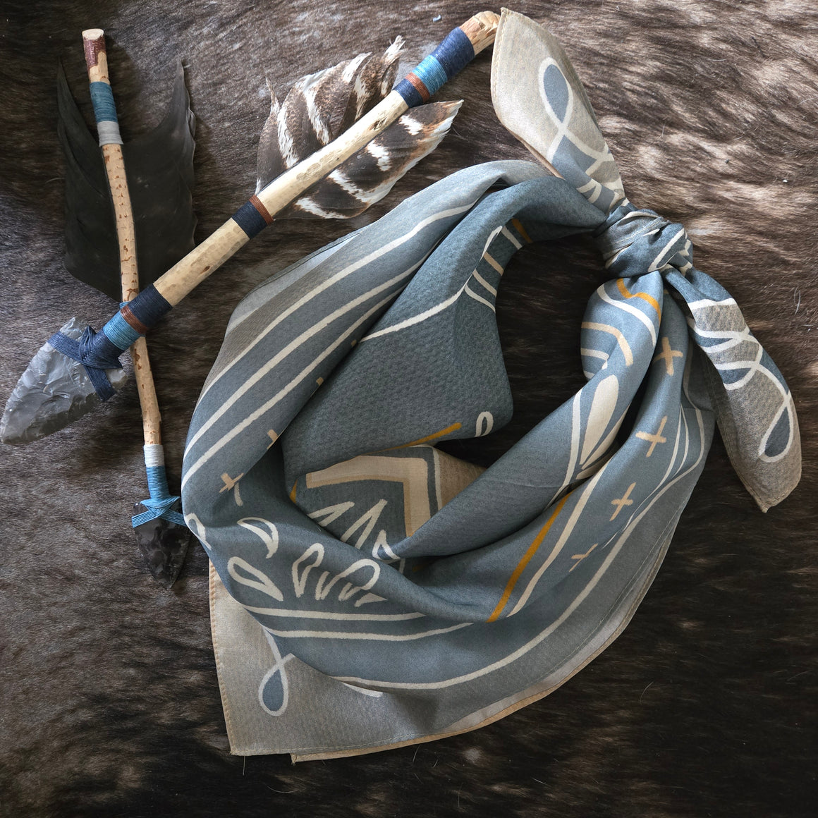 Bandana- Bootstitch Corners Silk