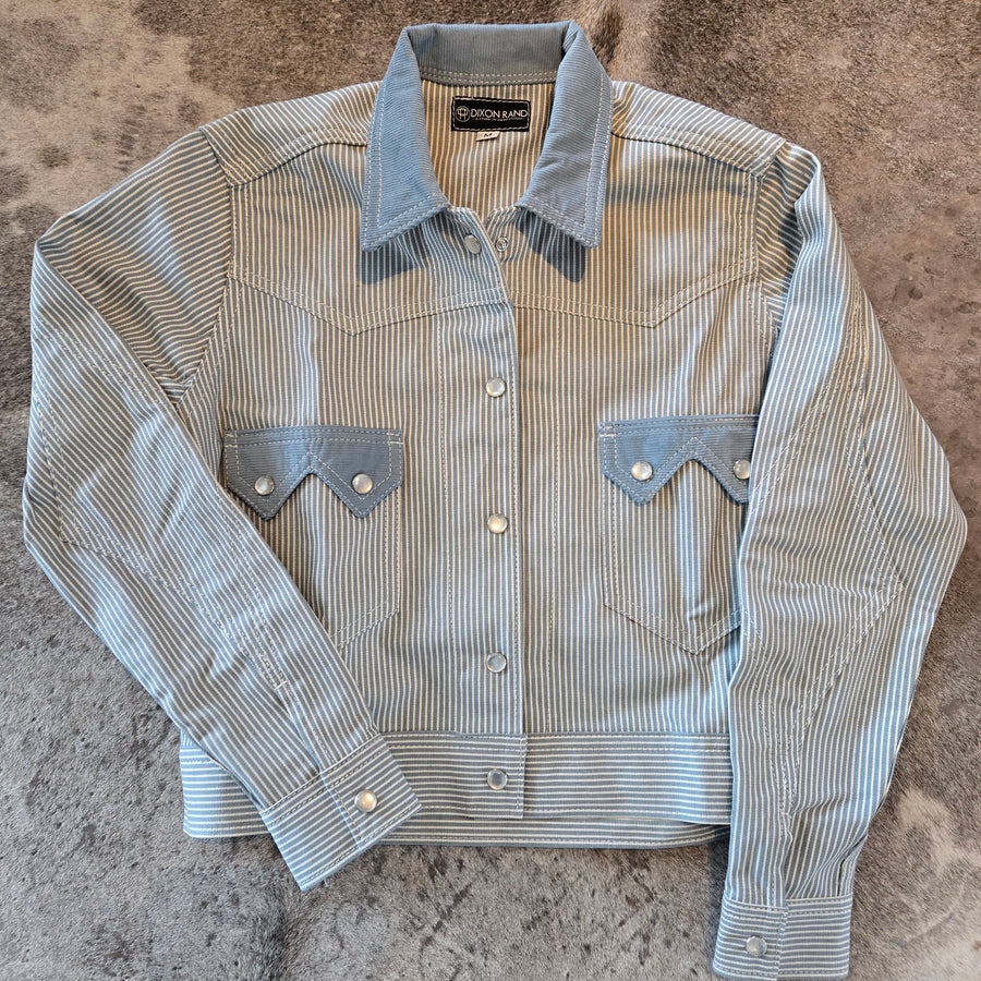 Queen Of Spades- Women's Cornflower Stripe Jacket