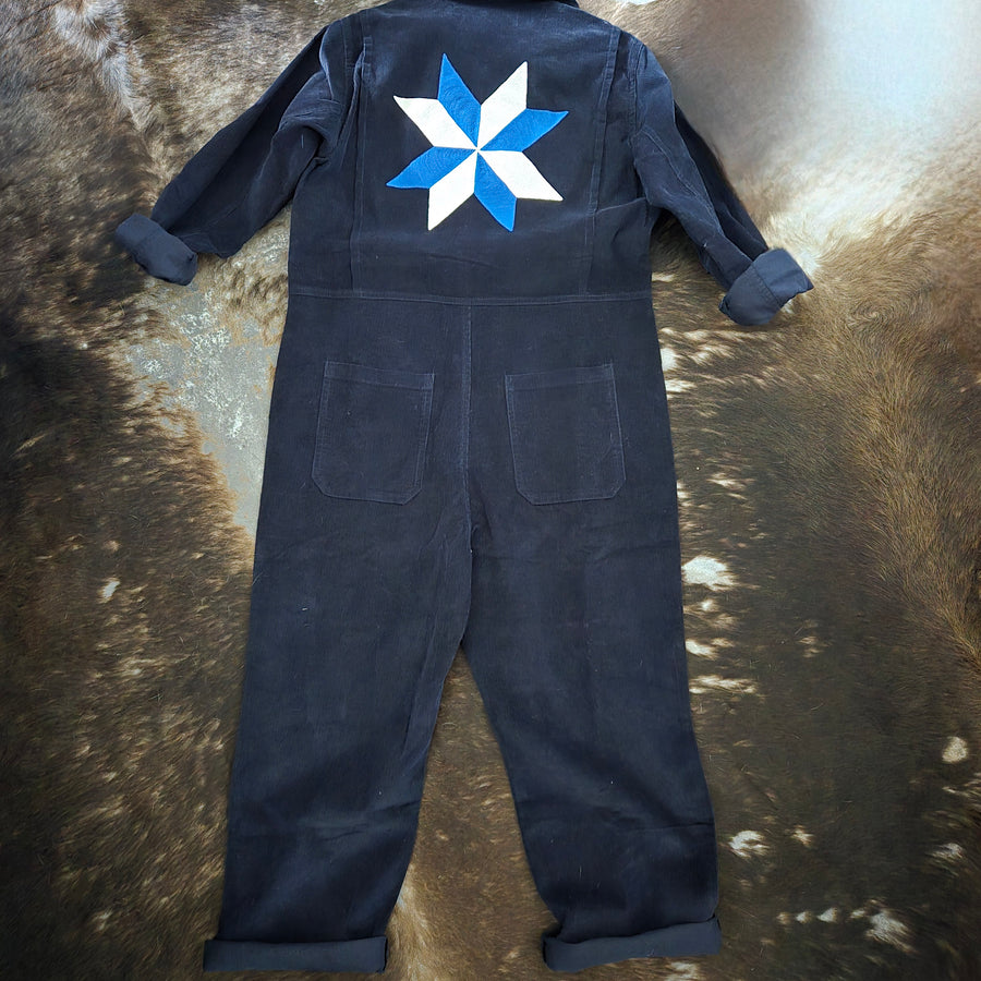 Coverall- Chainstitched Barn Quilt (sz.S)