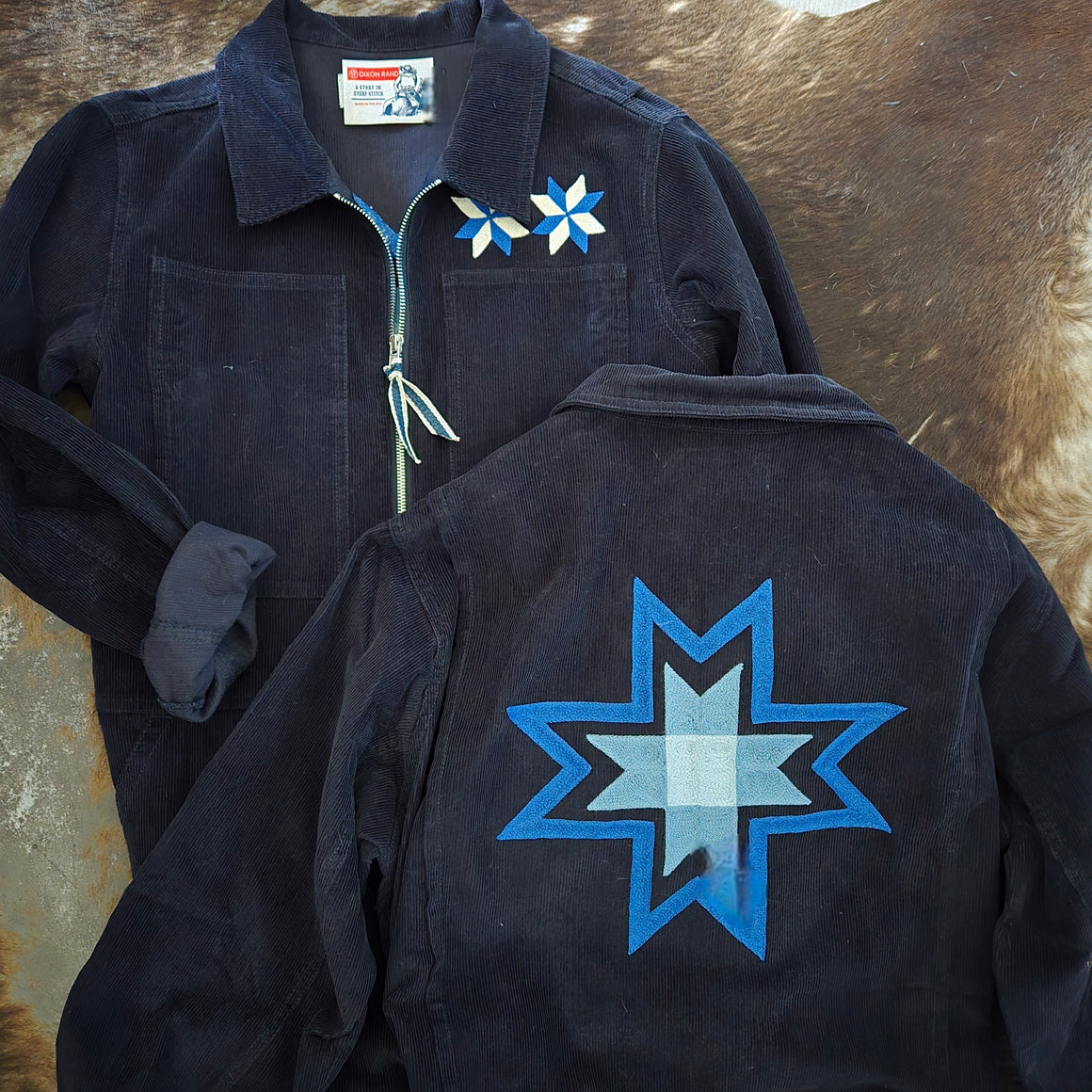 Coverall- Chainstitched Barn Quilt (sz.M)