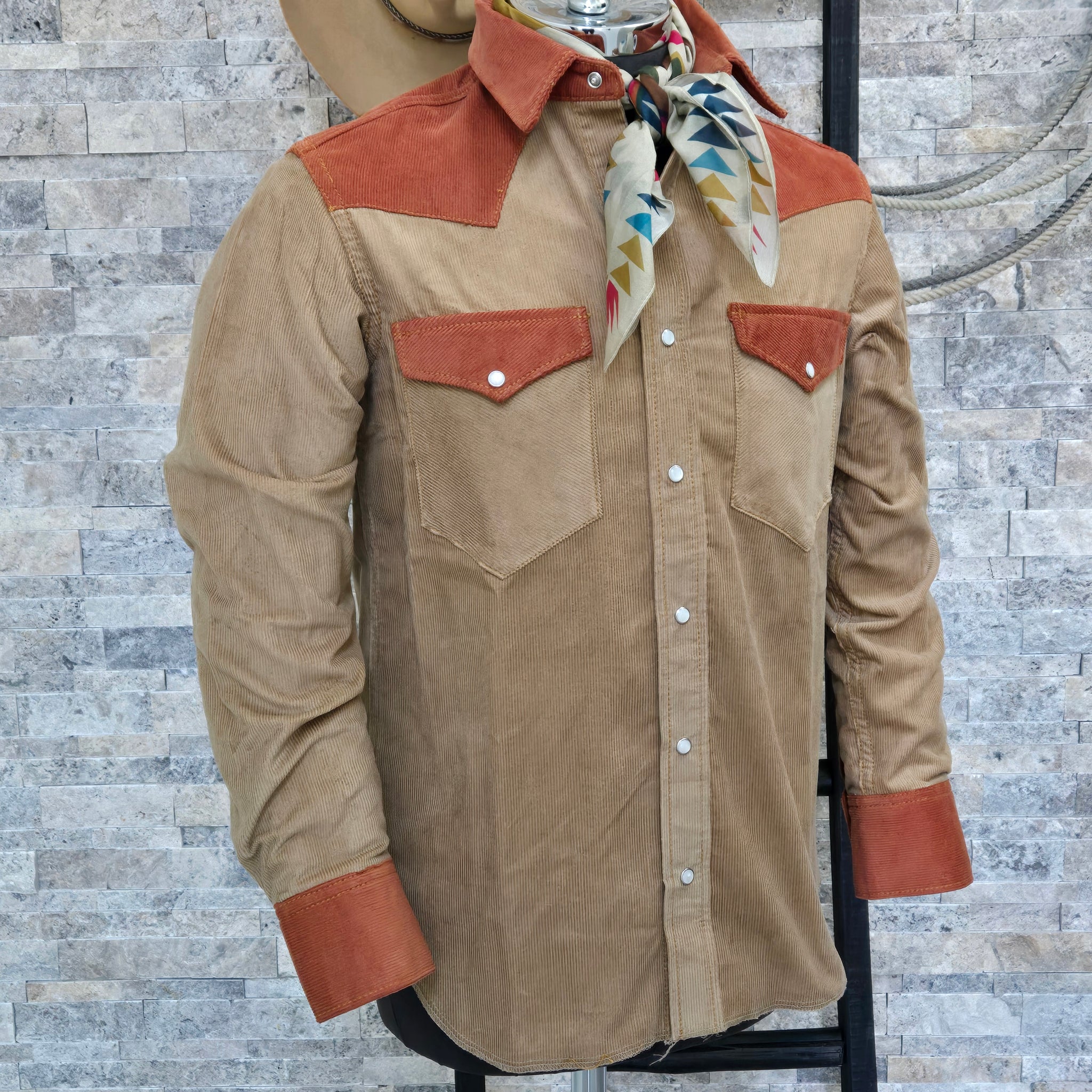 Second Rodeo- Men's 2 Color Corduroy Western (Earth)