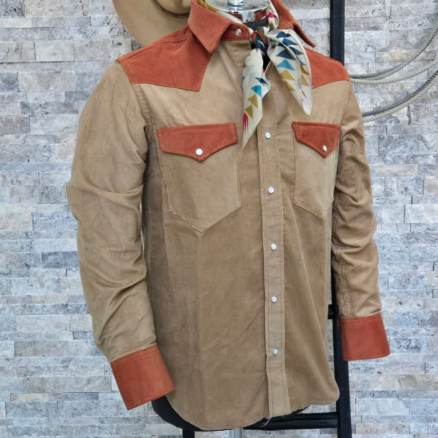 Second Rodeo- Men's 2 Color Corduroy Western (Earth)