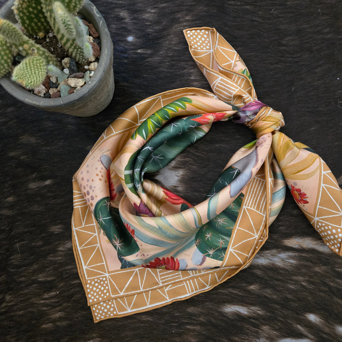 Bandana- Cactus Garden Silk