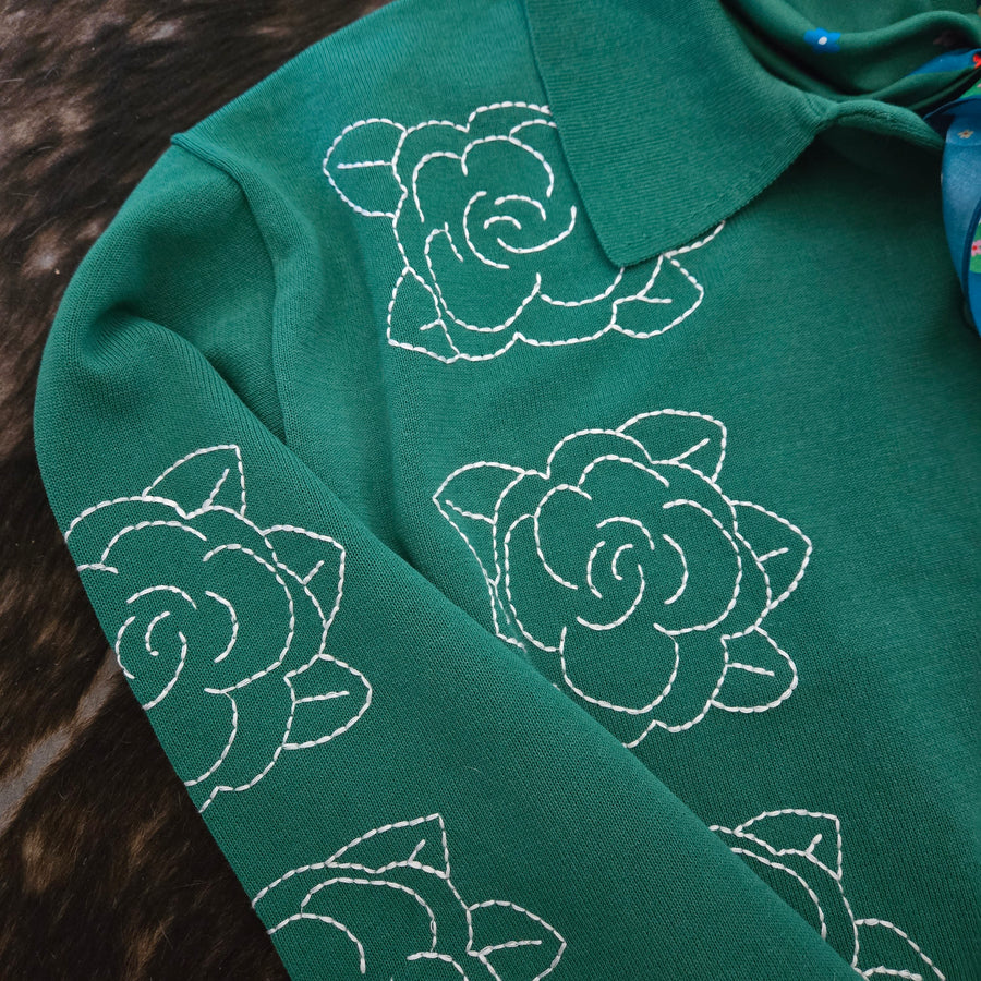 Cardigan- Embroidered Flowers