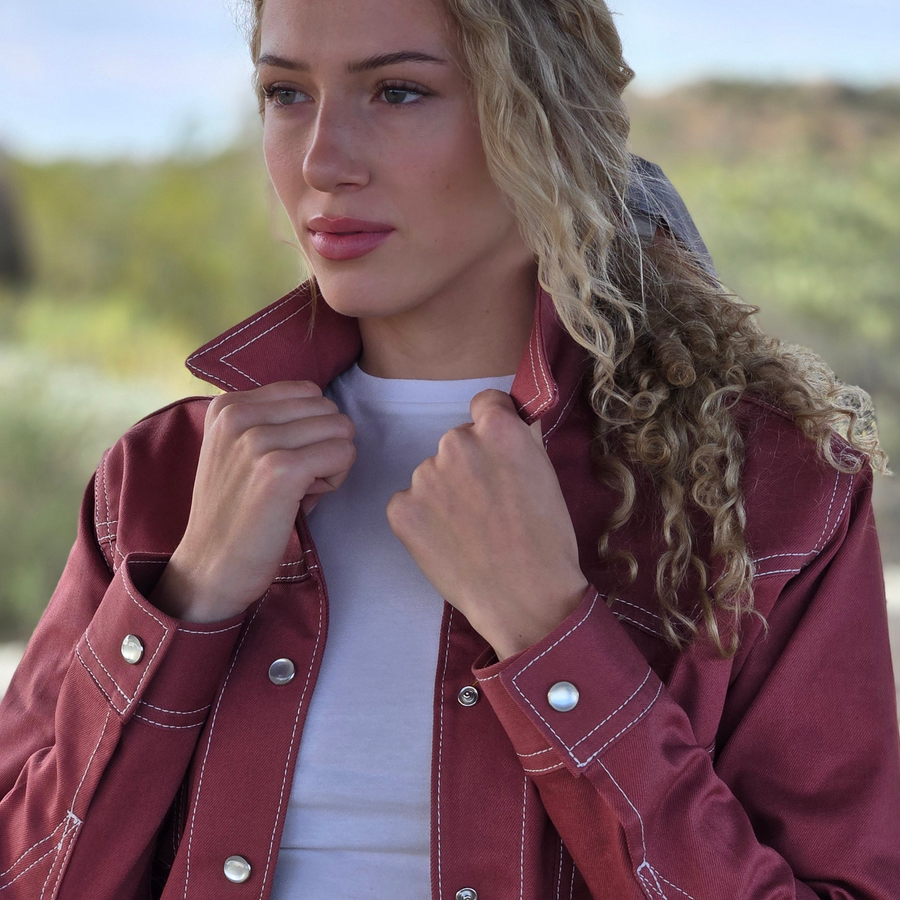 Queen Of Spades- Women's Desert Rose Denim Jacket
