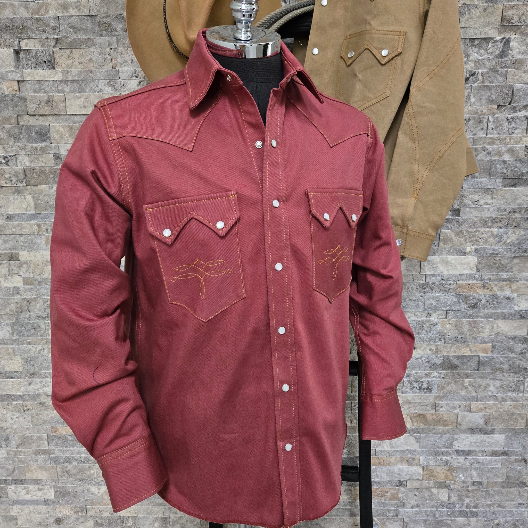 Highwayman- Western Red Denim Shirt