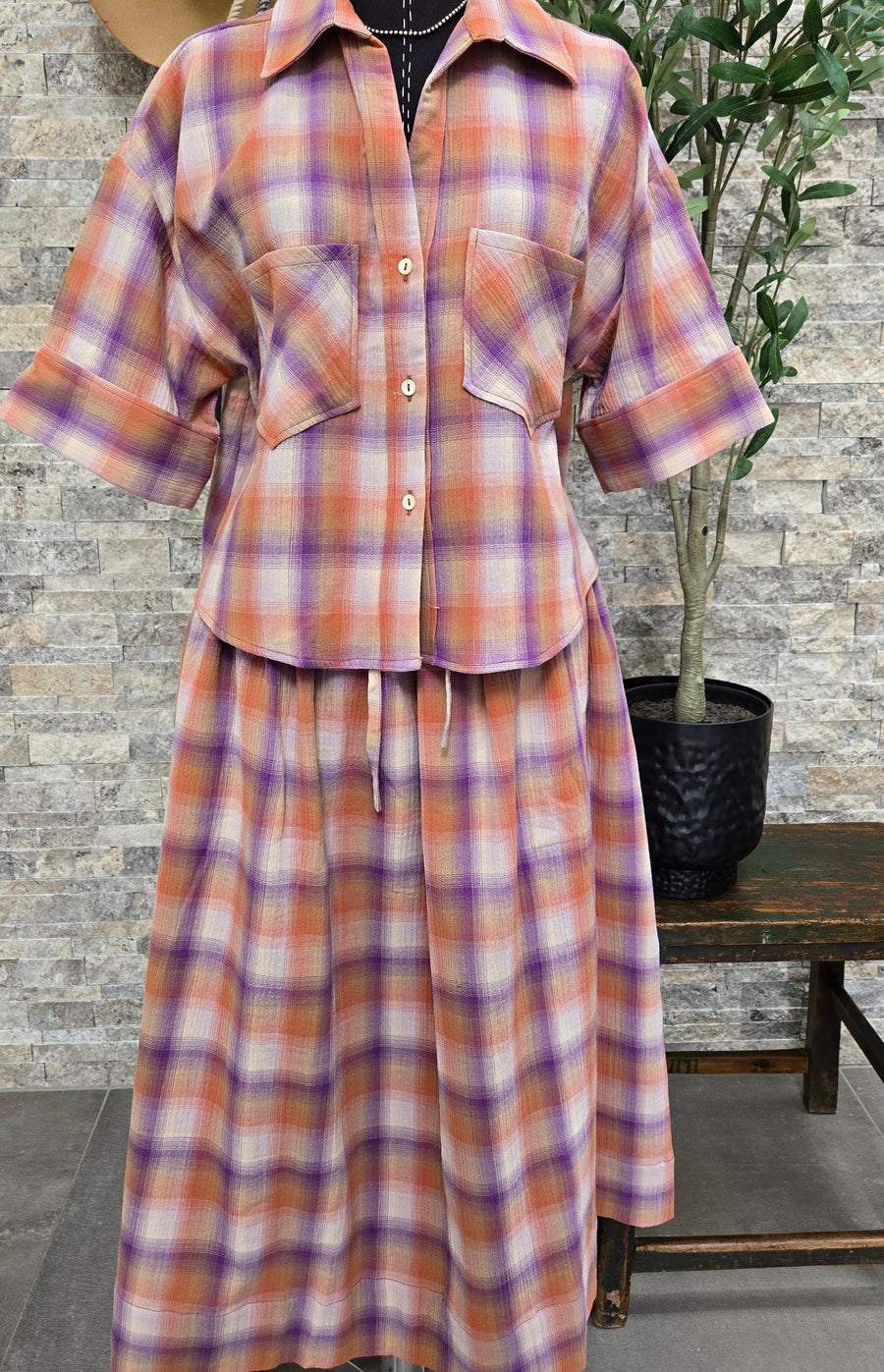 Skirt- Summer Plaid