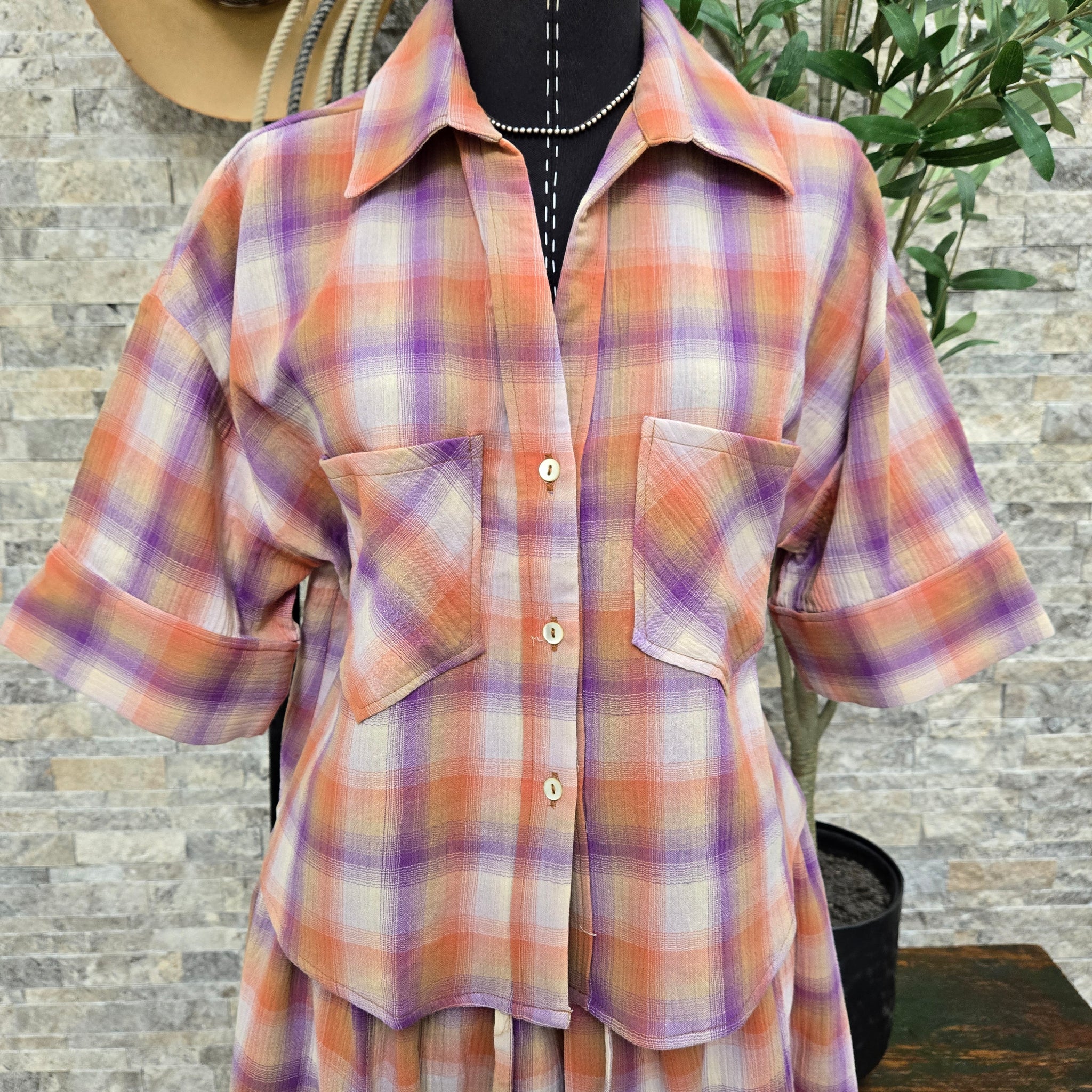 Blouse- Summer Plaid