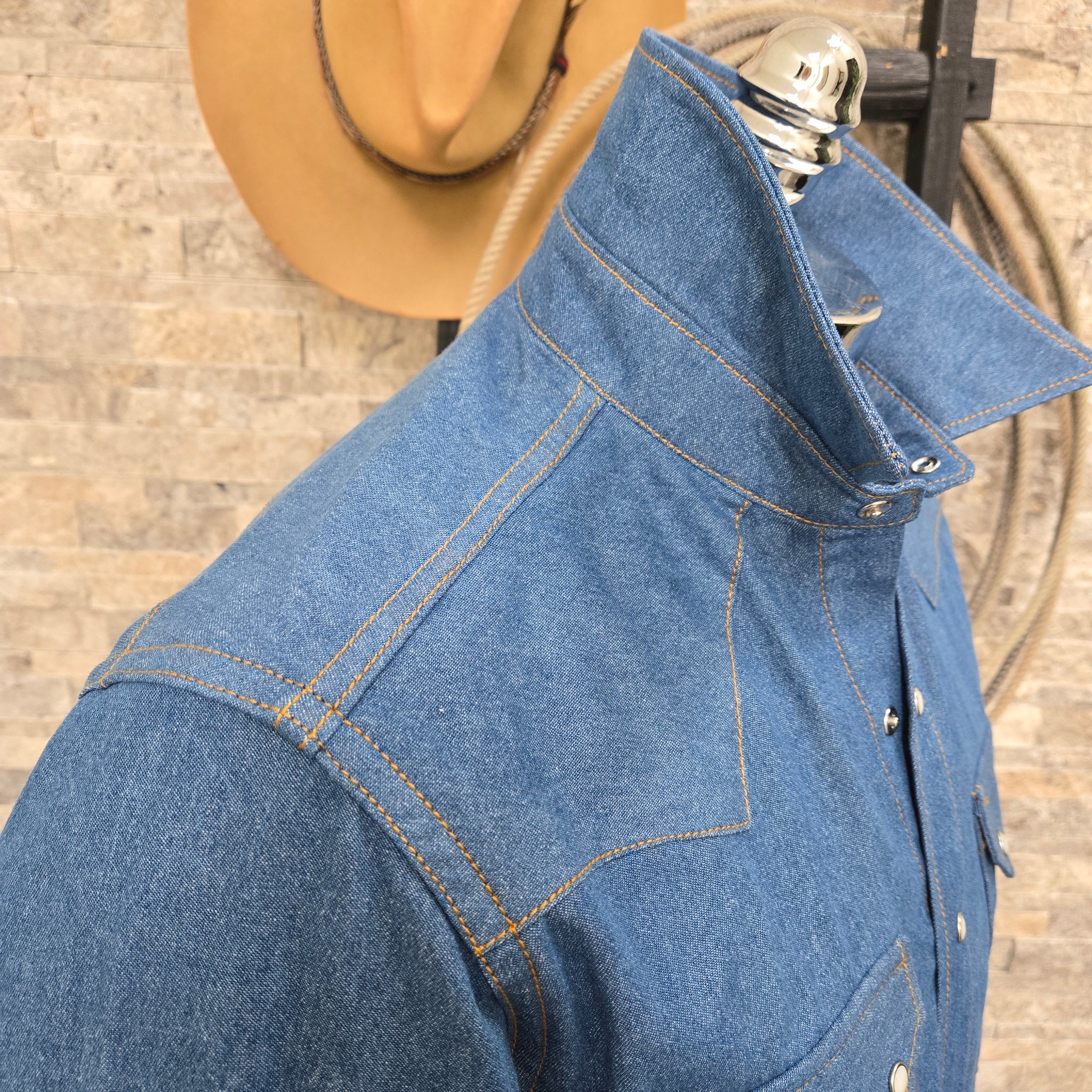 Highwayman- Men's Blue Denim Western Shirt - Dixon Rand