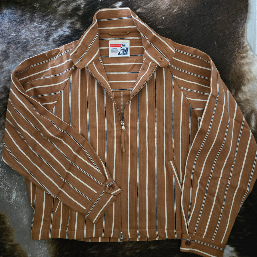 Western Bomber- Vintage Stripe (Tan)