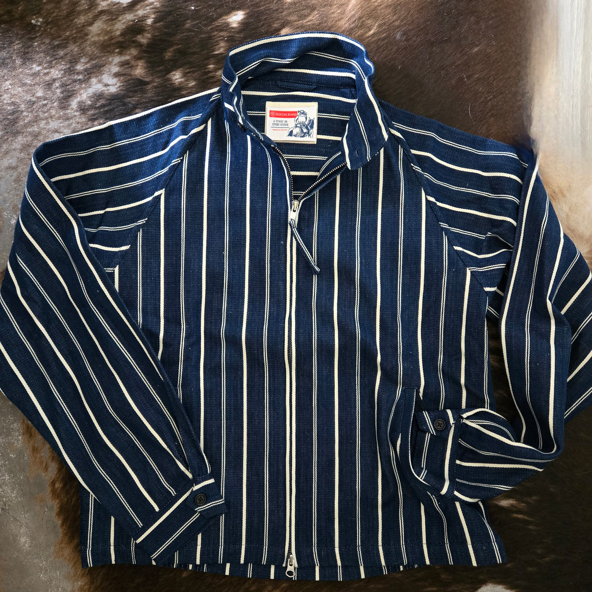 Western Bomber- Vintage Stripe (Navy)