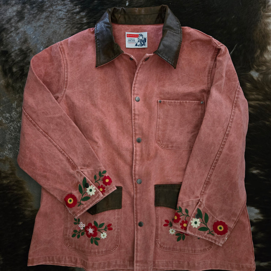 Work Jacket- Canvas Western Embroidered