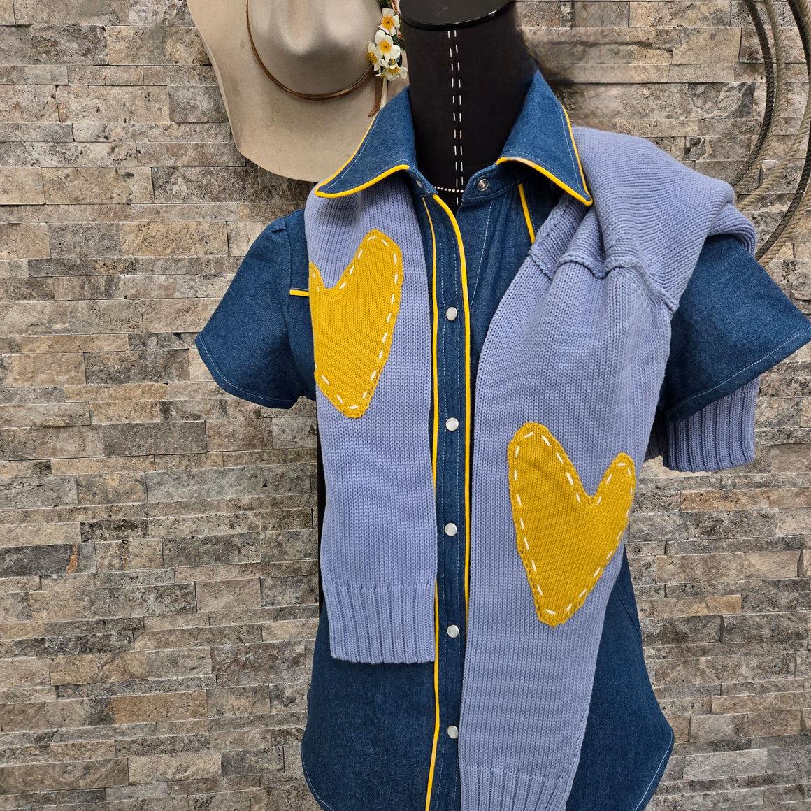 Pullover- Heart on Your Sleeve V-Neck