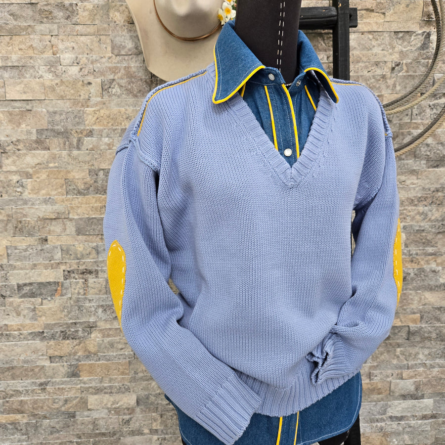 Pullover- Heart on Your Sleeve V-Neck
