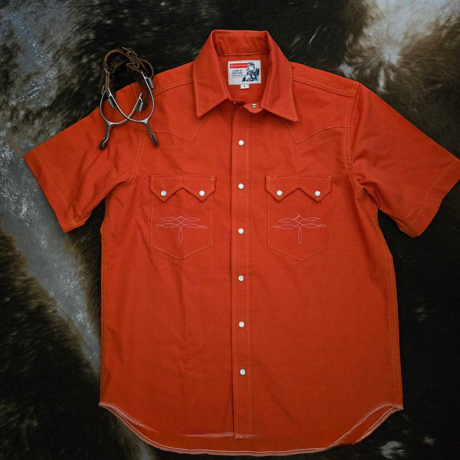 The Highwayman- Men's Short Sleeve Orange Ripstop