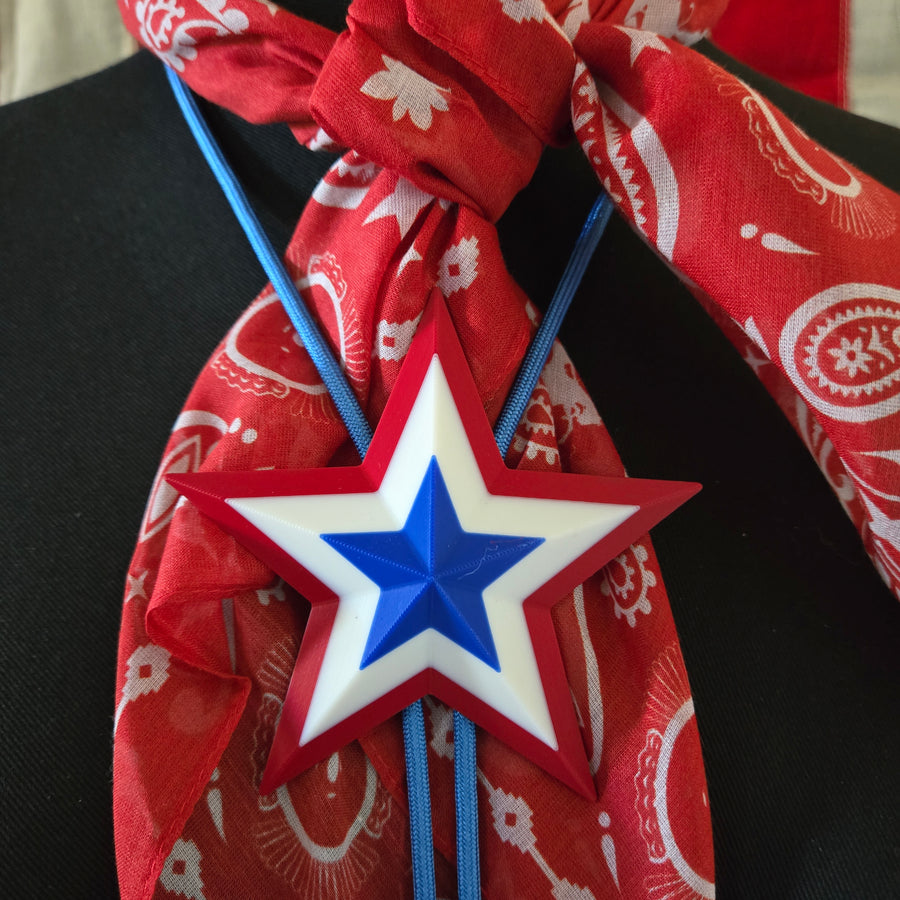 Bolo Necklace- Patriotic Star