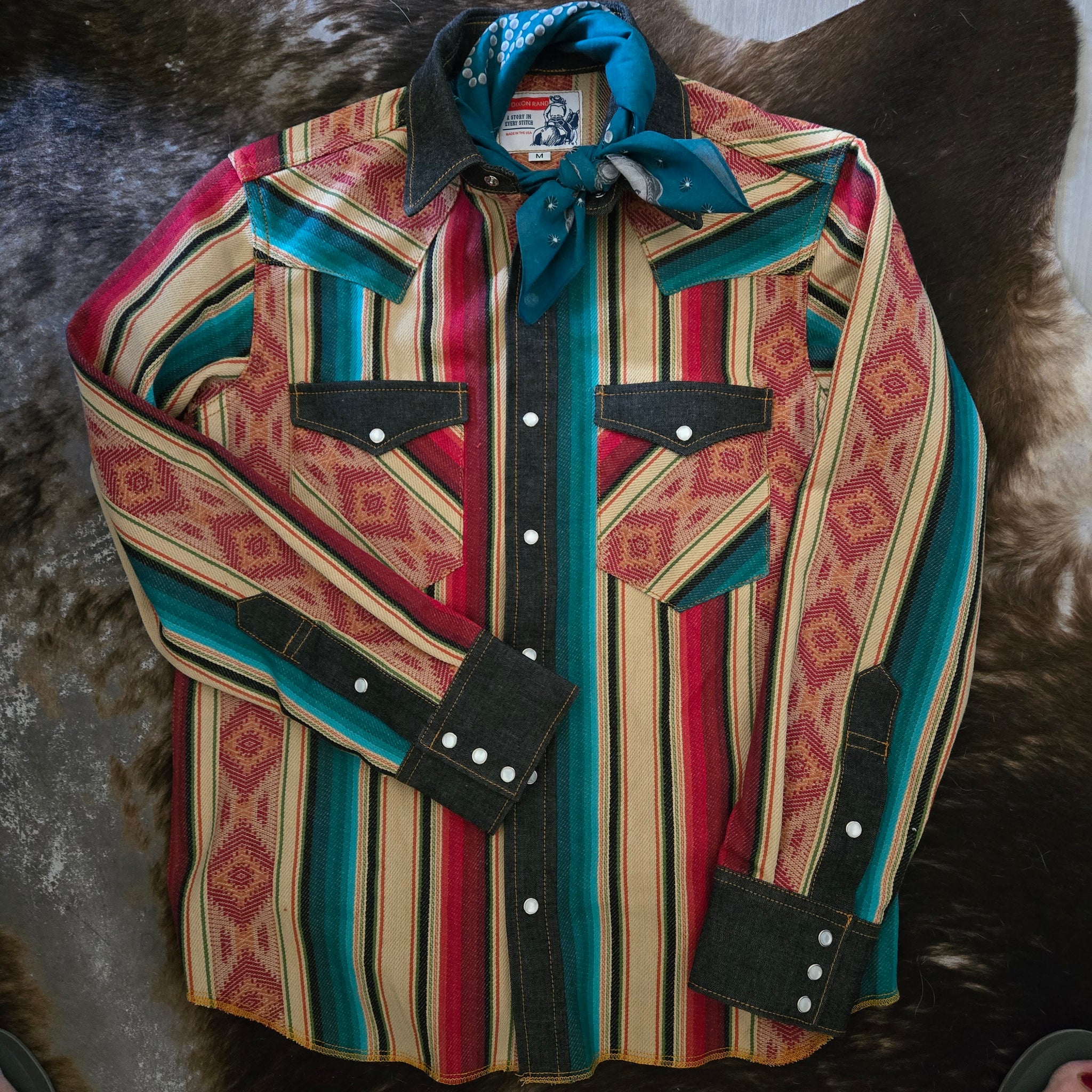 Road Side Attraction- SPECIAL EDITION Serape/Denim Shirt Jacket
