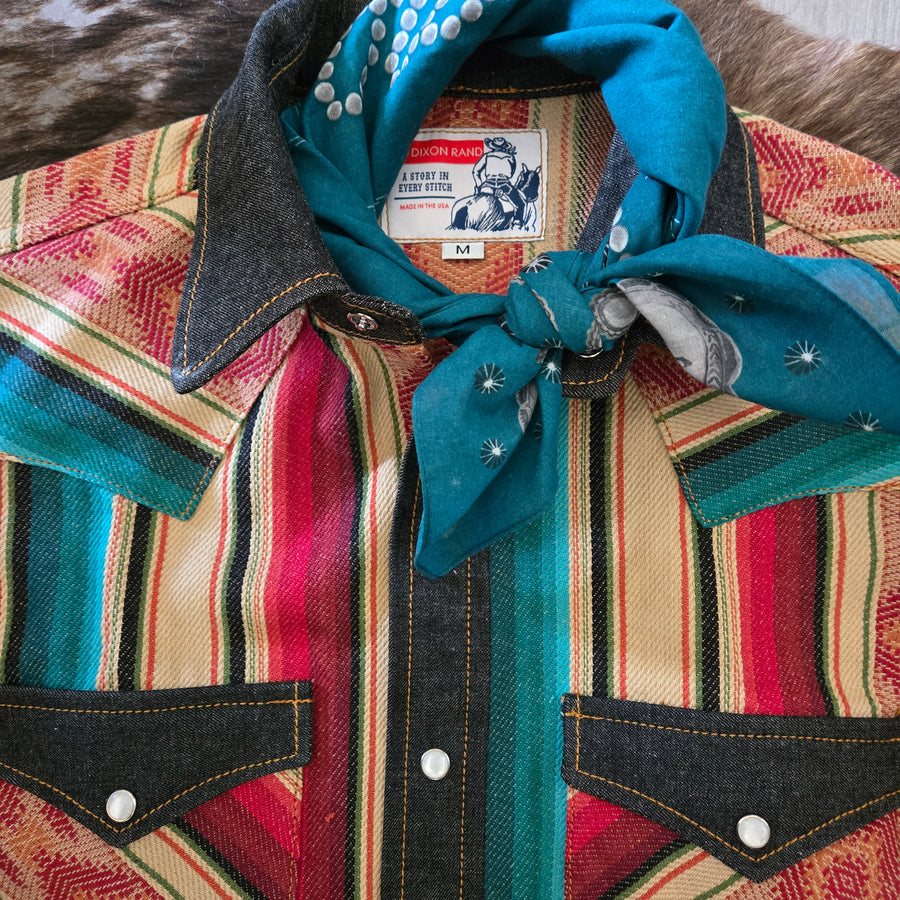 Road Side Attraction- SPECIAL EDITION Serape/Denim Shirt Jacket