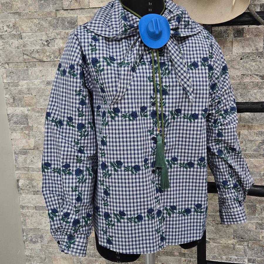 Blouse- Floral Scarf Tie