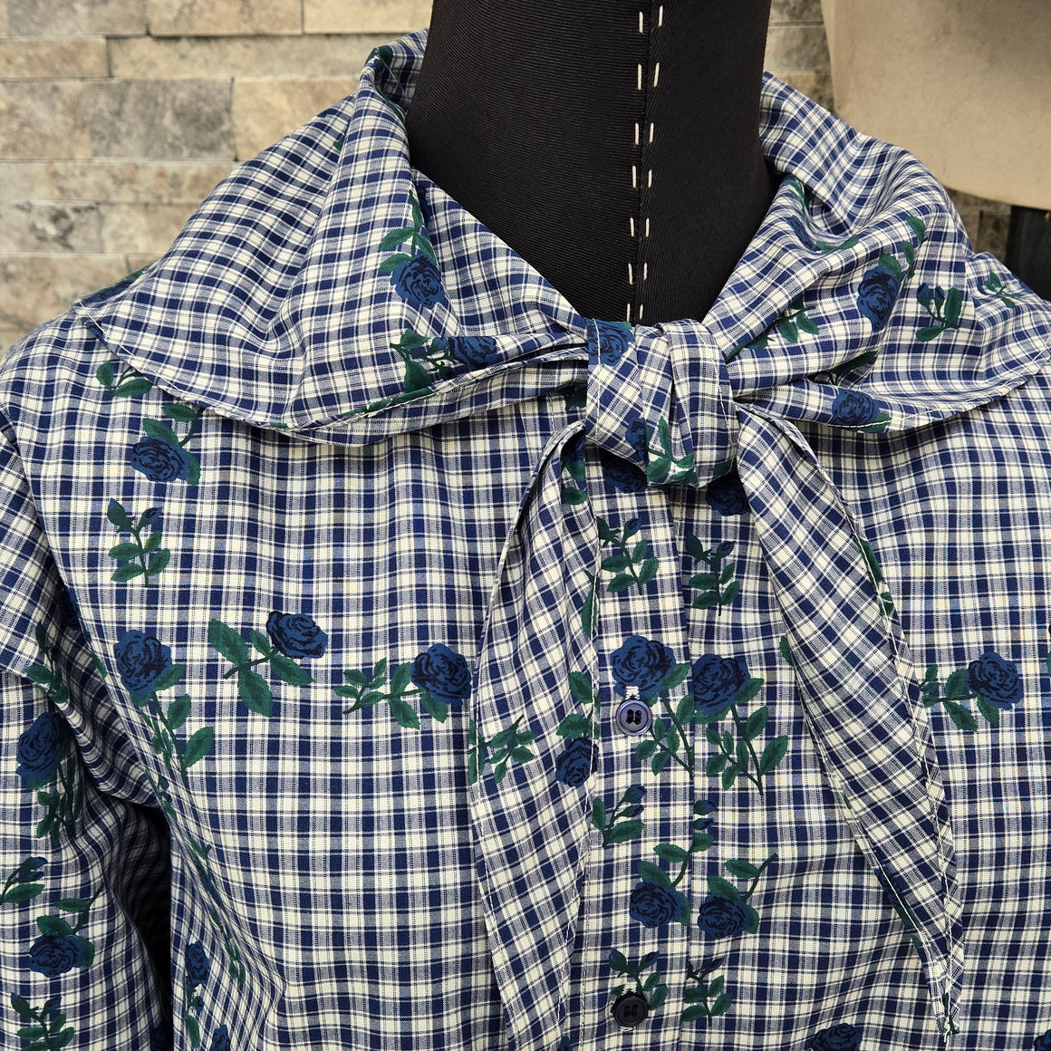 Blouse- Floral Scarf Tie