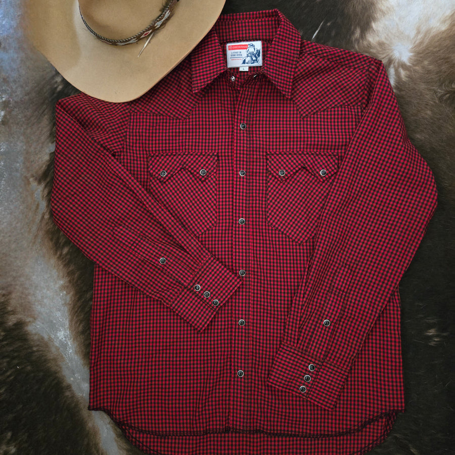 Highwayman- Men's Long Sleeve Check Western Shirt