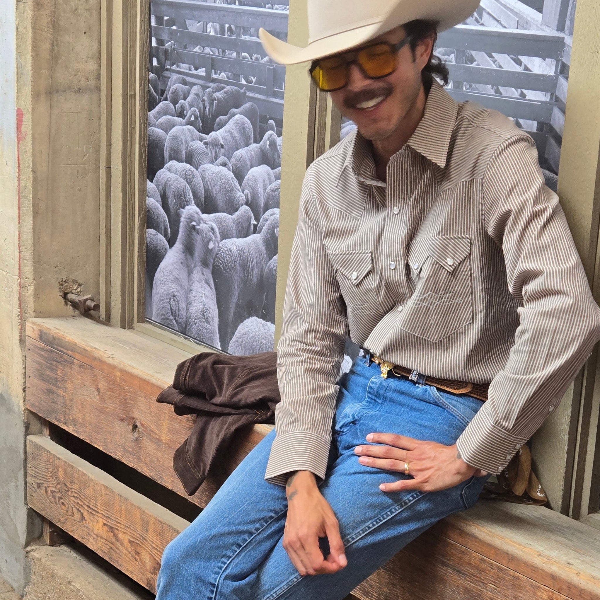 Highwayman- Men's Long Sleeve Heritage Stripe Western Shirt