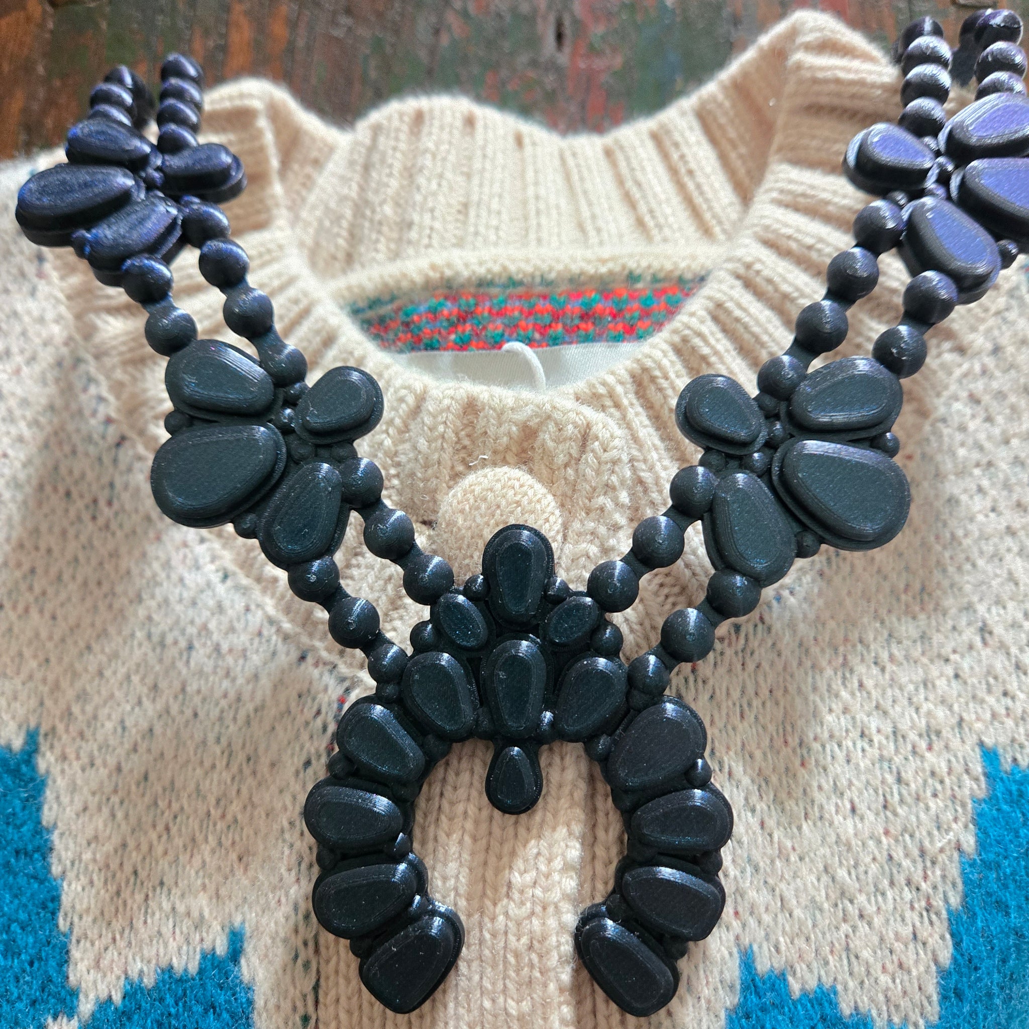 Necklace- Night Bloom Squash Blossom