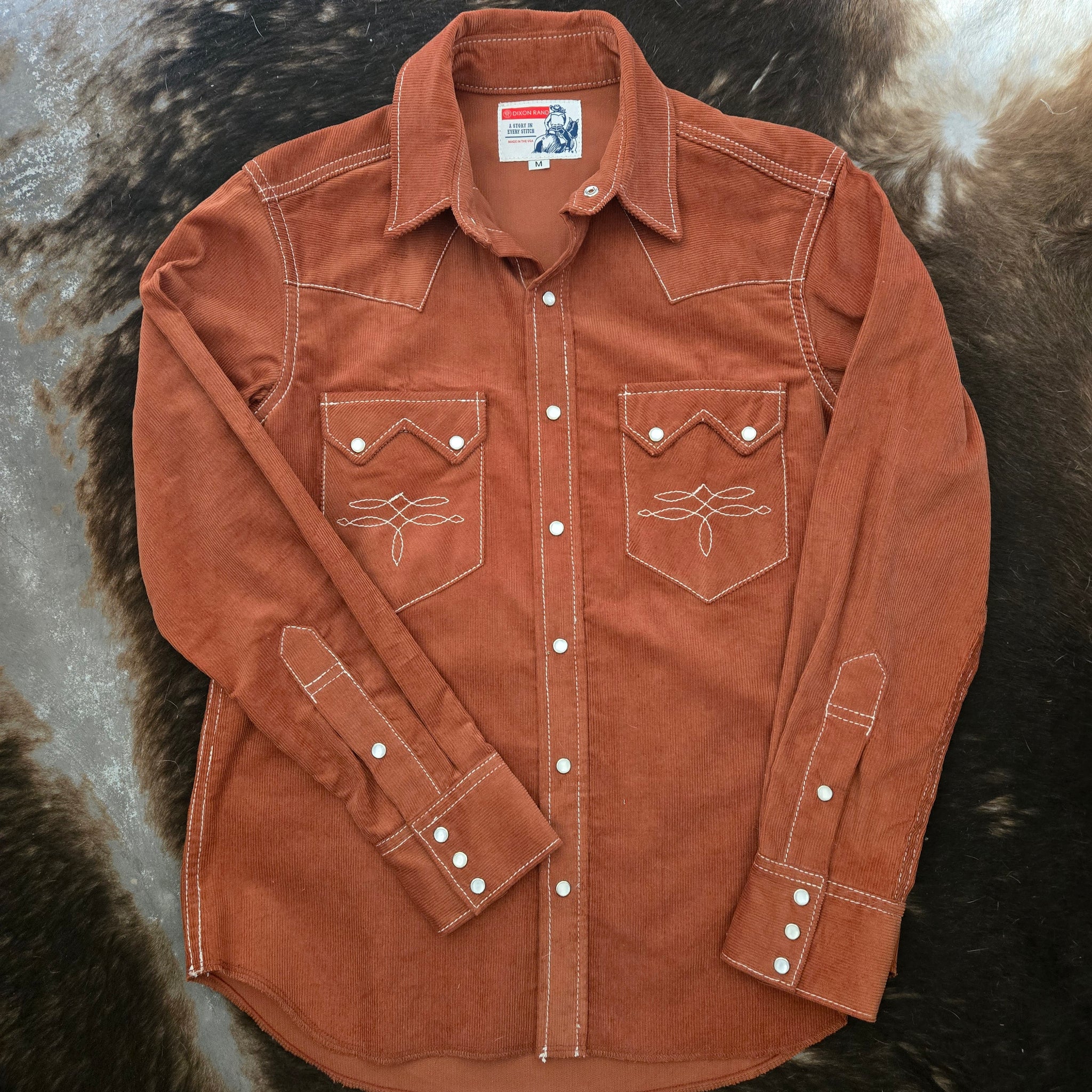 The Highwayman- Men's Long Sleeve Earth Corduroy Western Shirt