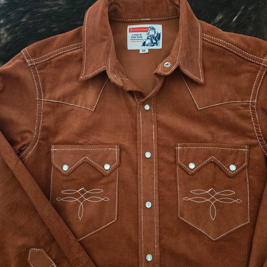 The Highwayman- Men's Long Sleeve Earth Corduroy Western Shirt