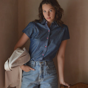 Dolly- Women's Chambray Short Sleeve Shirt