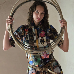 Silk Dress- Cowgirl Photo Print