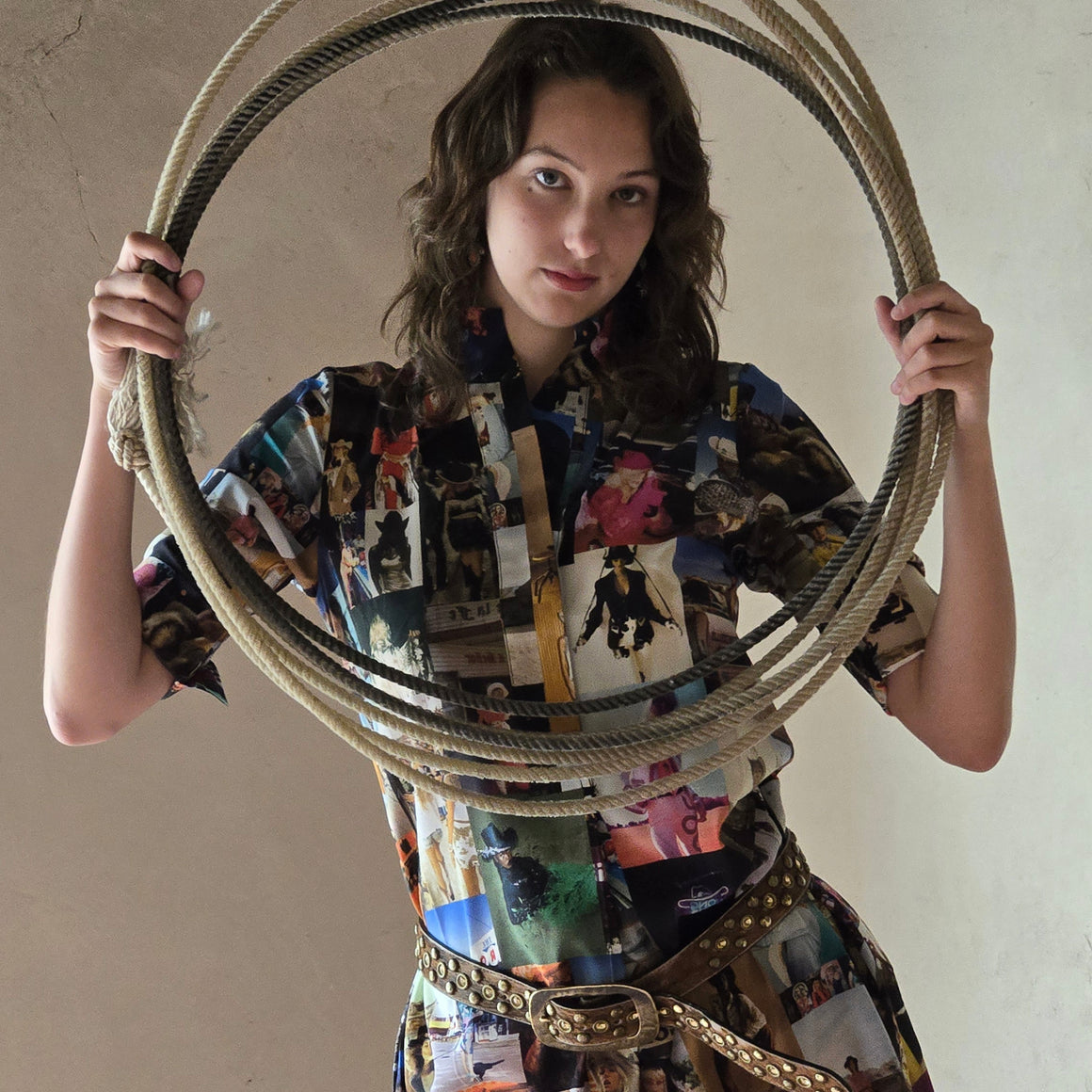 Silk Dress- Cowgirl Photo Print