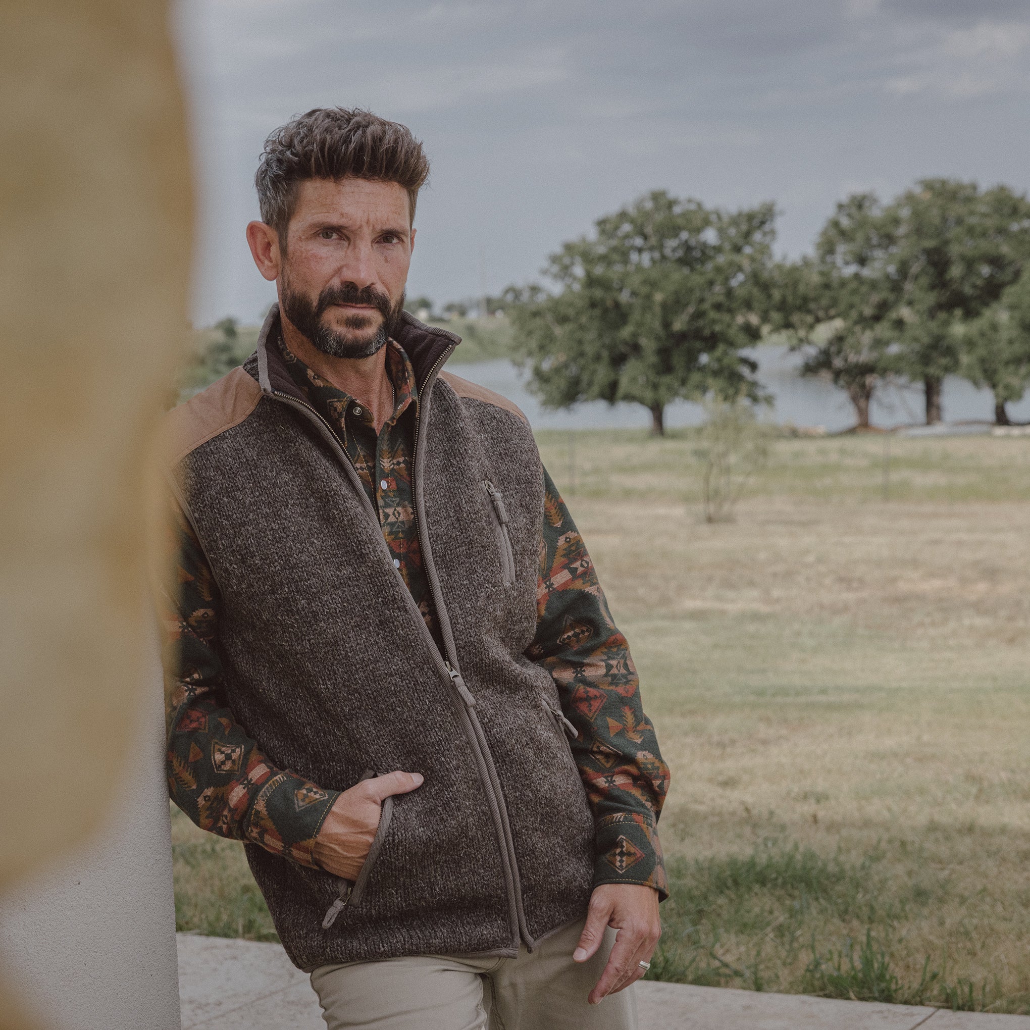 Vest- Men's Handknit Heritage Full Zip