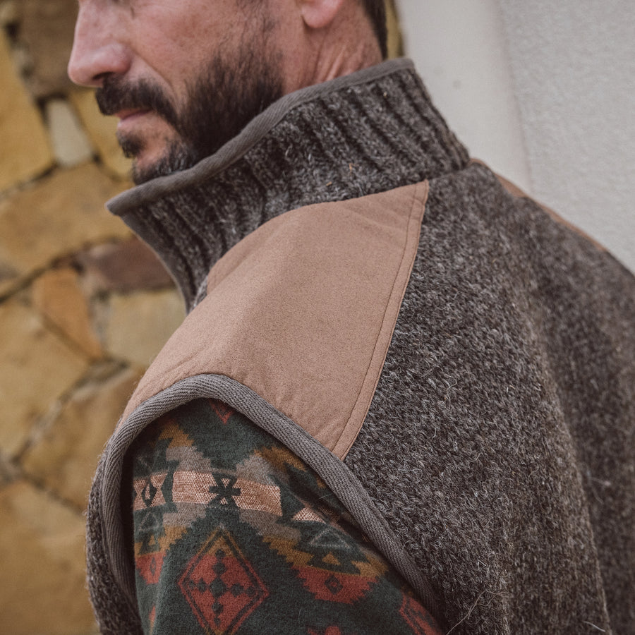 Vest- Men's Handknit Heritage Full Zip