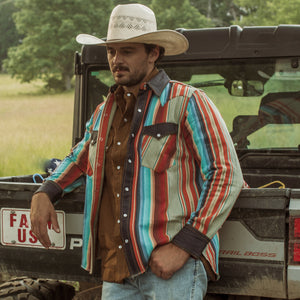 Road Side Attraction- SPECIAL EDITION Serape/Denim Shirt Jacket