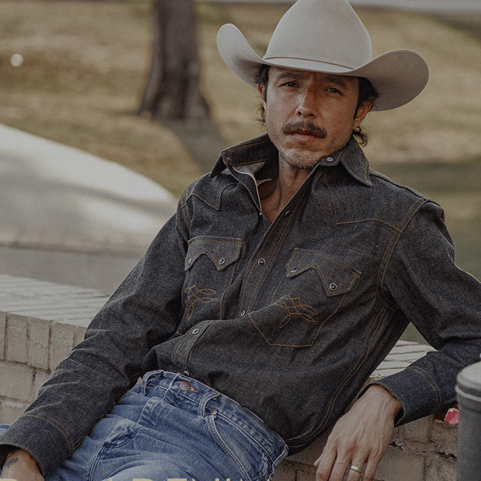 Highwayman- Outlaw Country Selvedge Denim Western Shirt