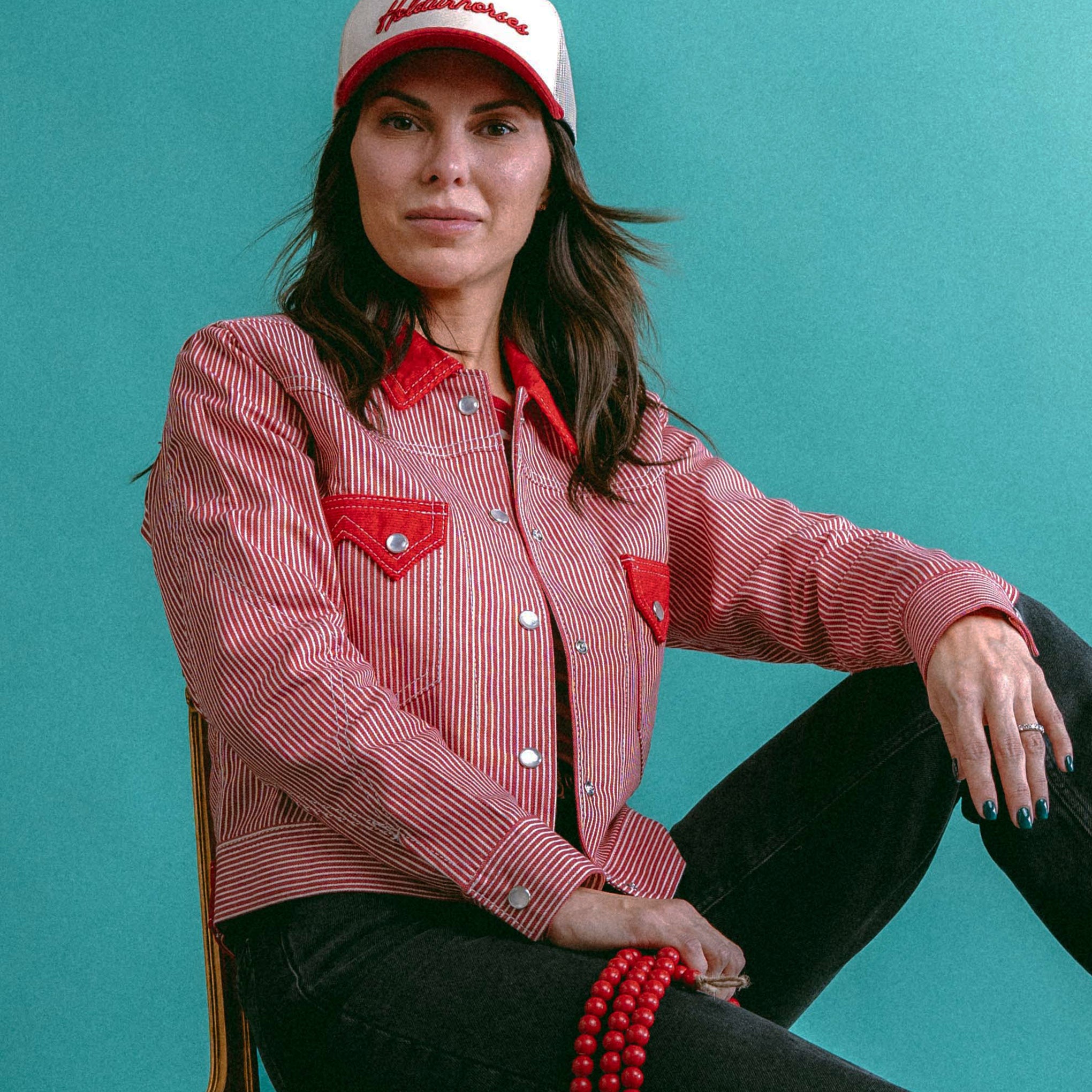 Queen Of Spades- Women's Stripe Jacket