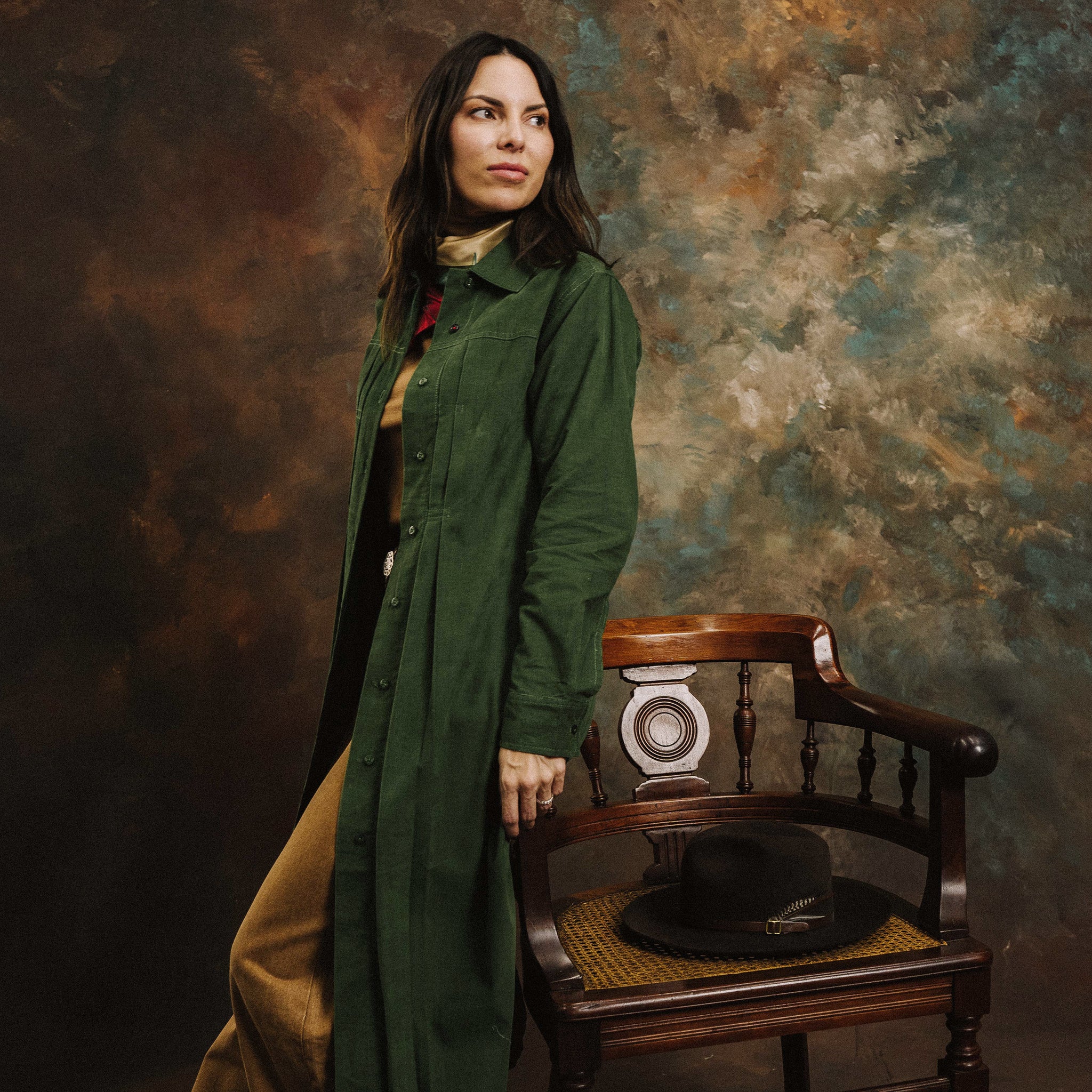 Duster Dress- Corduroy Button Front