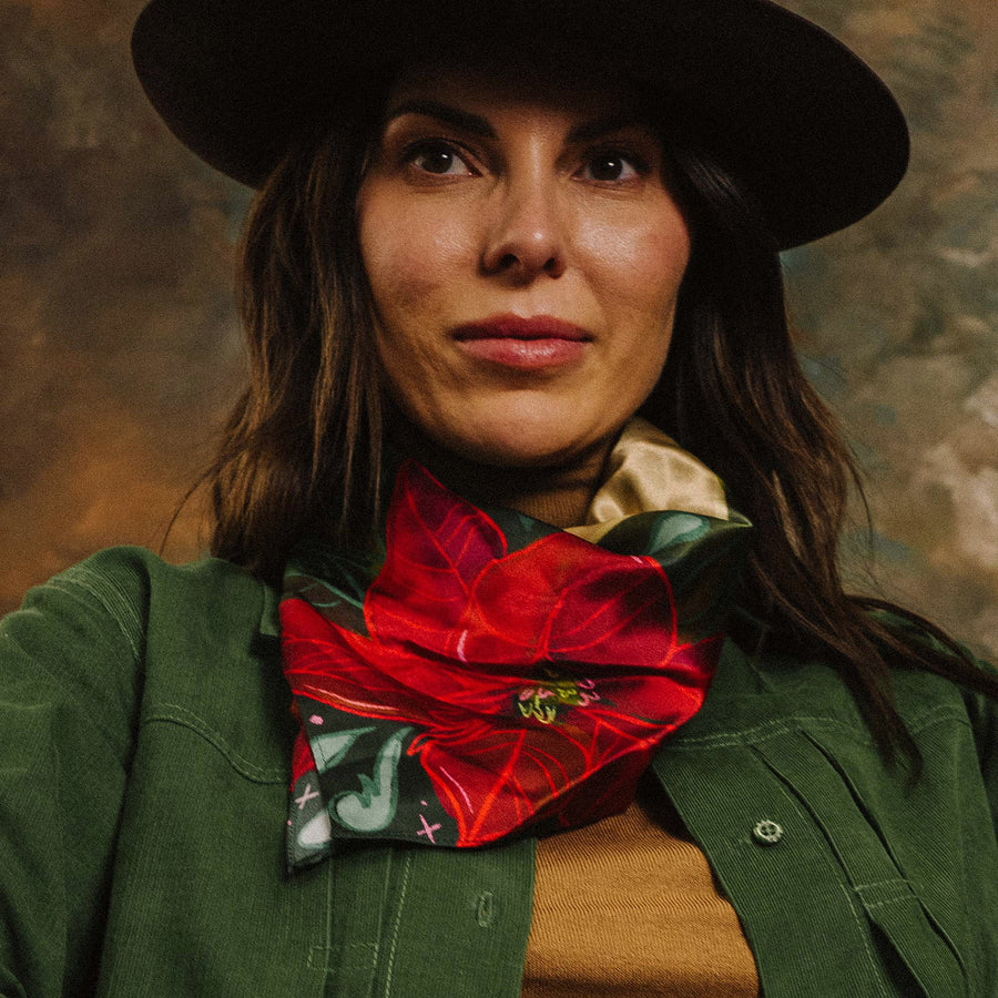 Range Bandana- Cowboy Christmas Silk