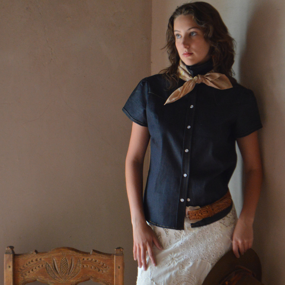 Dolly- Women's Denim Short Sleeve Shirt