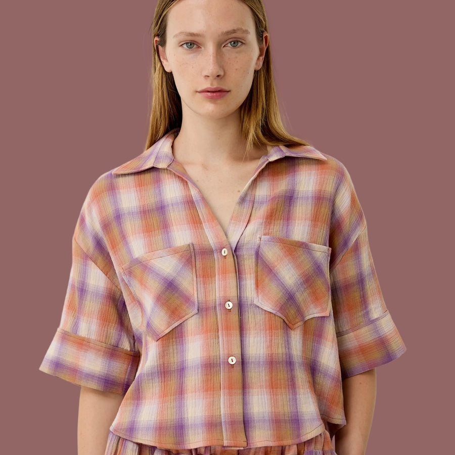 Blouse- Summer Plaid
