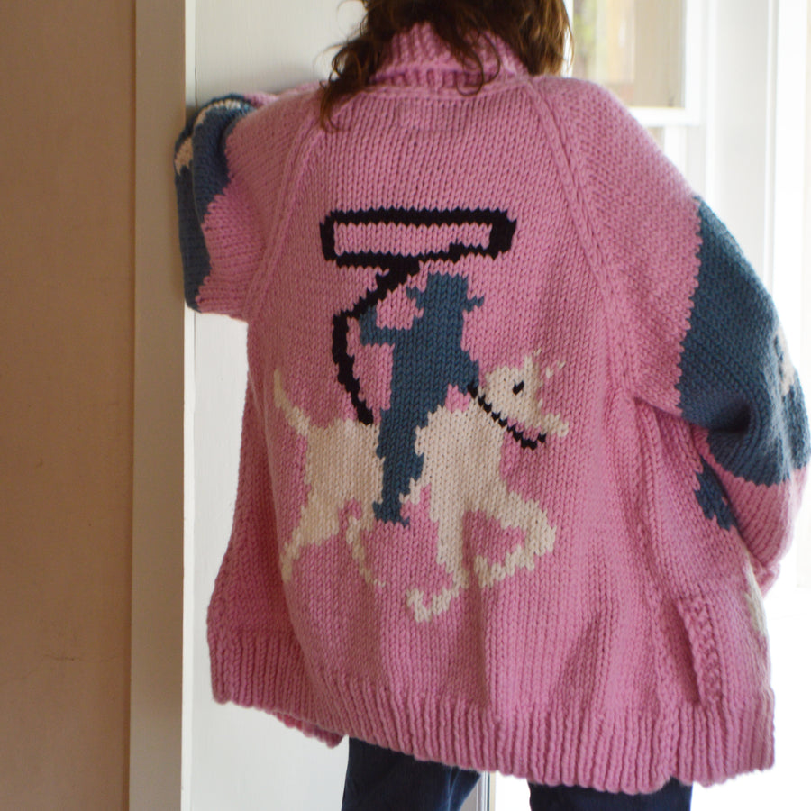 Cardigan- Handknit Cowboy Jacket