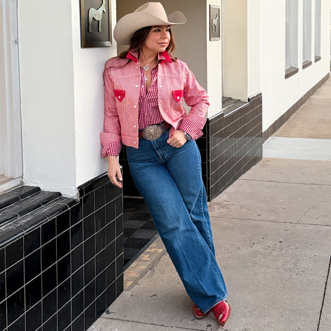 Queen Of Spades- Women's Red Stripe Jacket