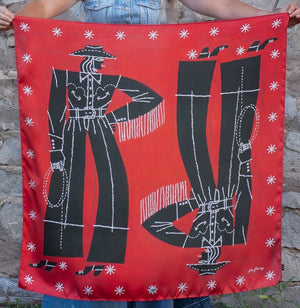 Range Bandana- Jon Flaming Two Cowgirls