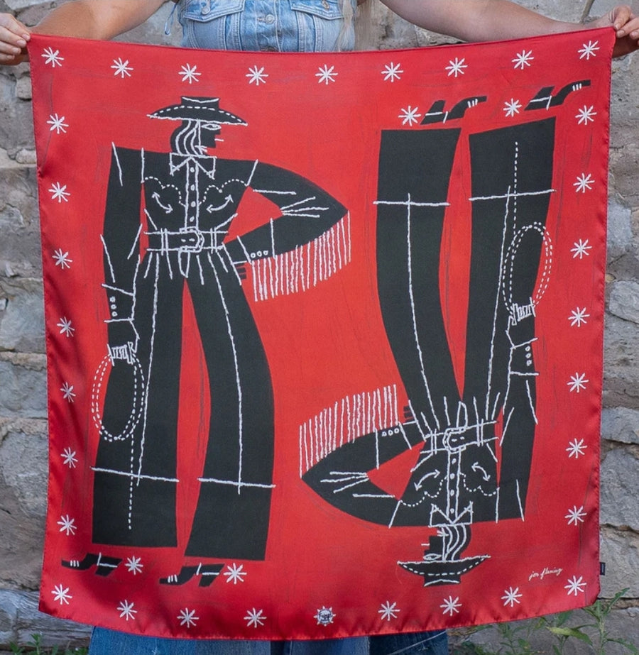 Range Bandana- Jon Flaming Two Cowgirls