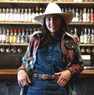 Jacket- Women's Western Blanket with removable collar